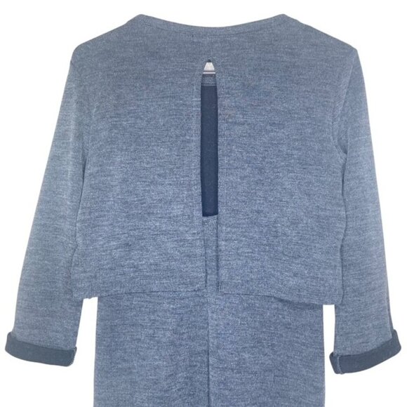 FOREVER 21 Charcoal Gray Open-Back Sweater Dress - Size Medium - Picture 4 of 6
